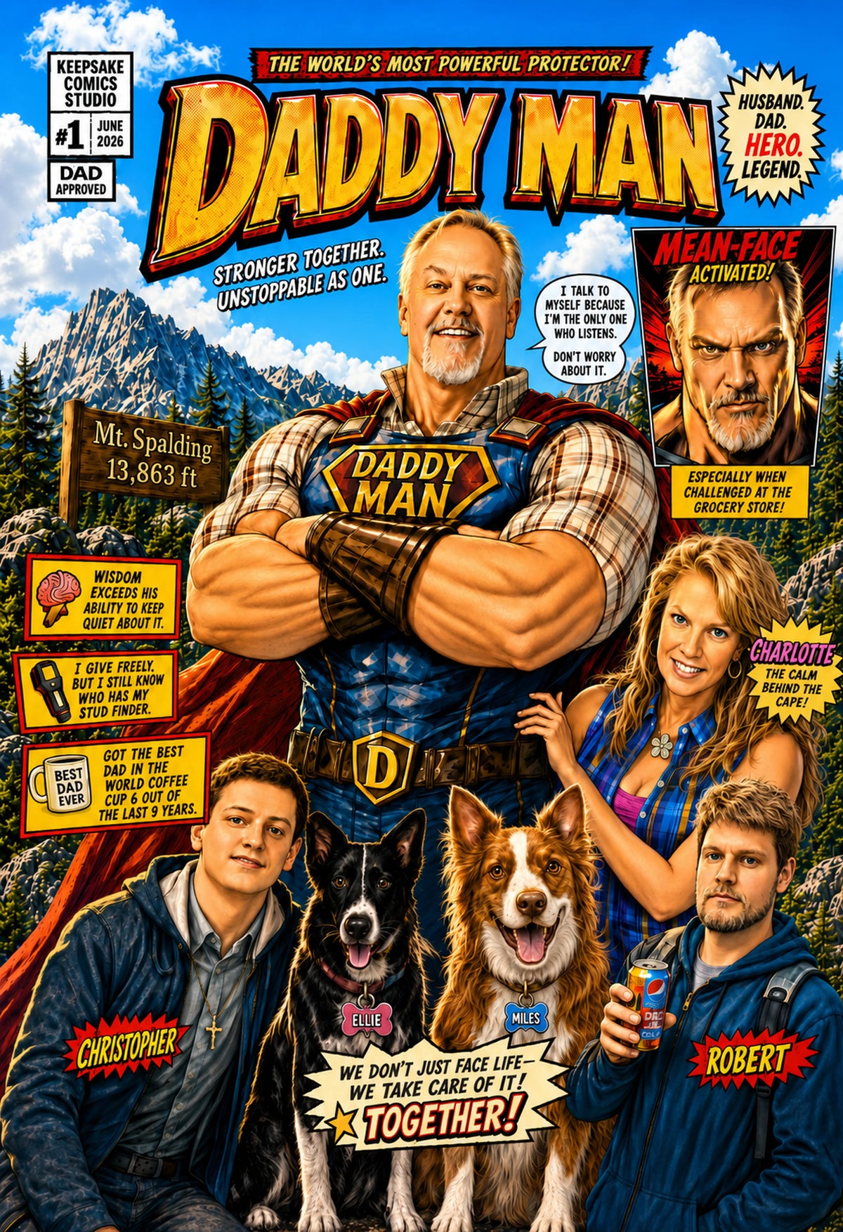 Finished Keepsake Comics cover for Ted Spalding